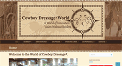 Desktop Screenshot of cowboydressageworld.com